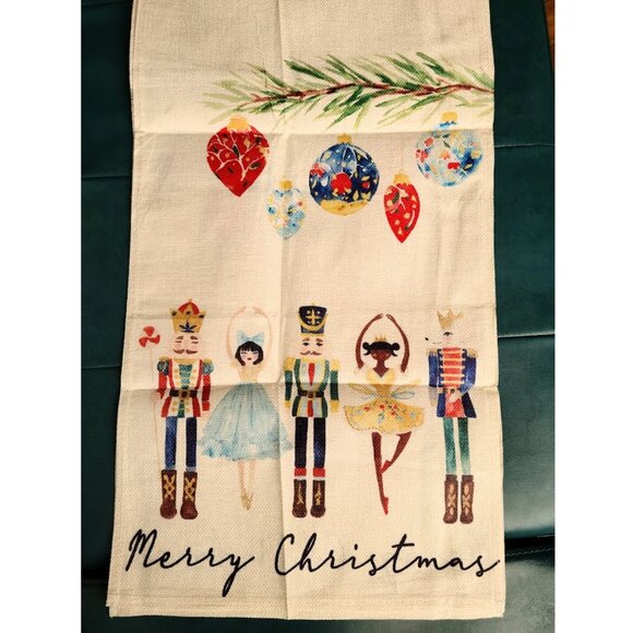 Christmas Table Runner Nutcracker Decor Long Holiday Xmas Decorative Cloth 120" - Picture 16 of 16